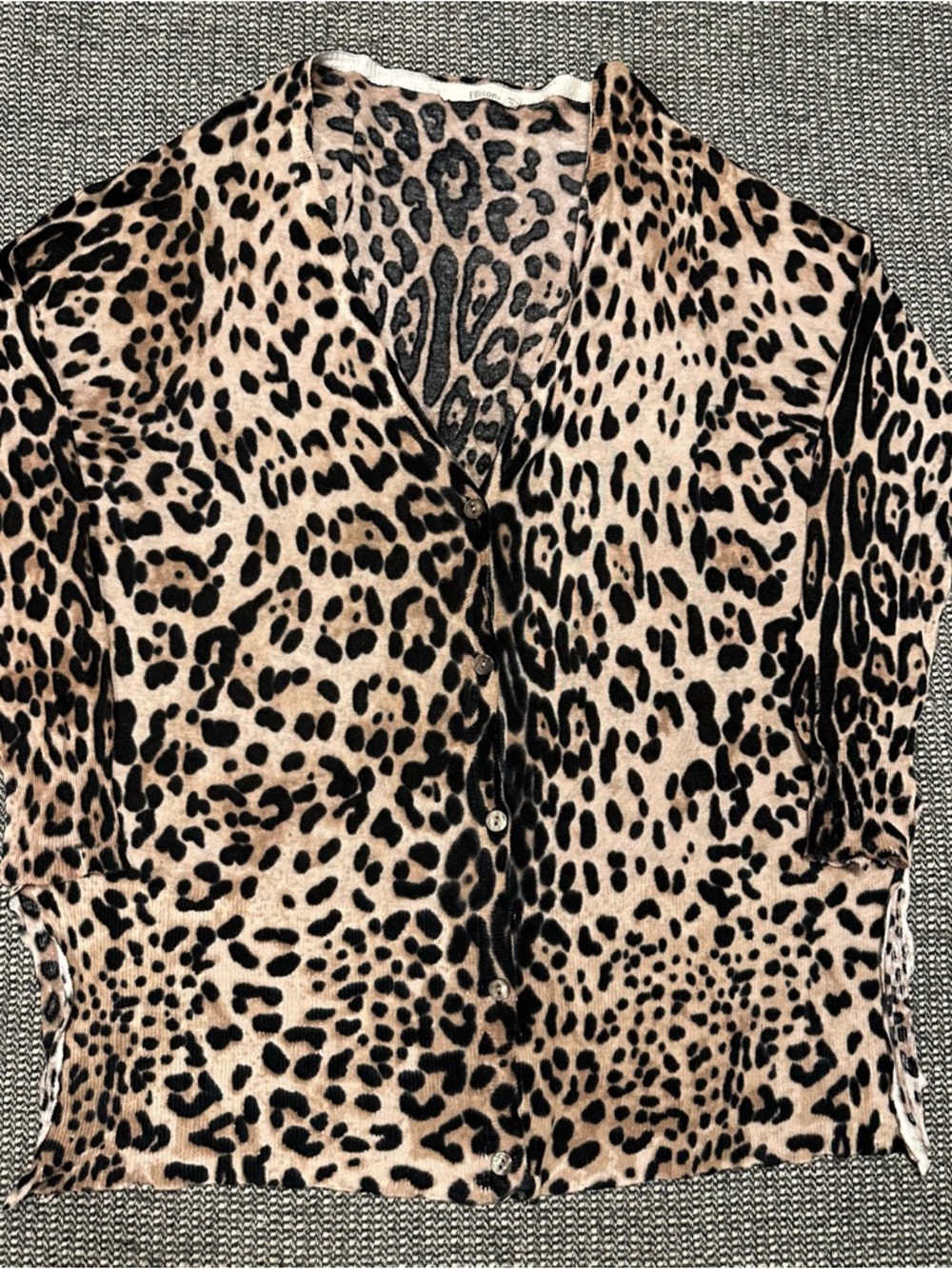 Ellison Leopard Print Button-Front Cardigan